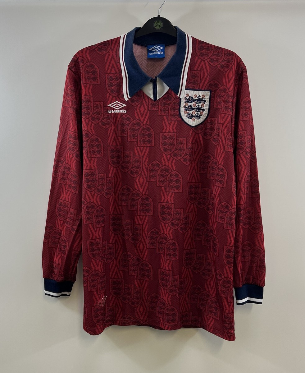 England Player Issue L/S Away Football Shirt 1994/95 Adults XL