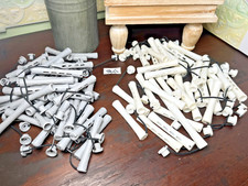 Vtg. 81 LOT Plastic Elastic Swing Arm Permanent Hair Curlers Perm Rods S6