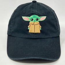 Star Wars Grogu Youth Dad Hat Baseball Cap Baby Yoda Mandalorian Strapback Black