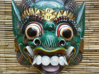 Bali Barong Wall Mask-Wooden Monkey Mask hand carved x approx: 30cm