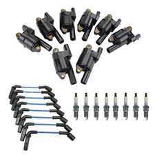 NGK Ignition Coil Wires 8 Iridium Spark Plugs Kit For Ascender Envoy Rainier V8