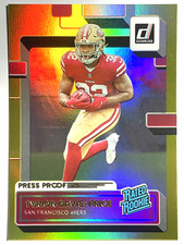 RATED ROOKIE CARD TYRION DAVIS 49ers 2022 Donruss GOLD HOLO PRESS PROOF #326