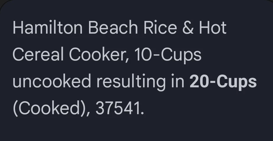 Arrocera y avena y sopas Hamilton Beach 37541 plateada en buen estado Foto 2 de 4