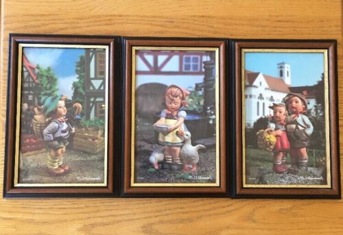 Framed M. J. Hummel Goebel Pictura Ricolor, Set of 3 - Picture 6 of 6