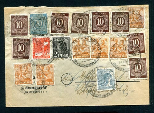 GERMANY 1948 cover stamped from MAULBRONN