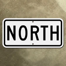 NORTH highway road sign route marker auxiliary supplemental 1948 banner