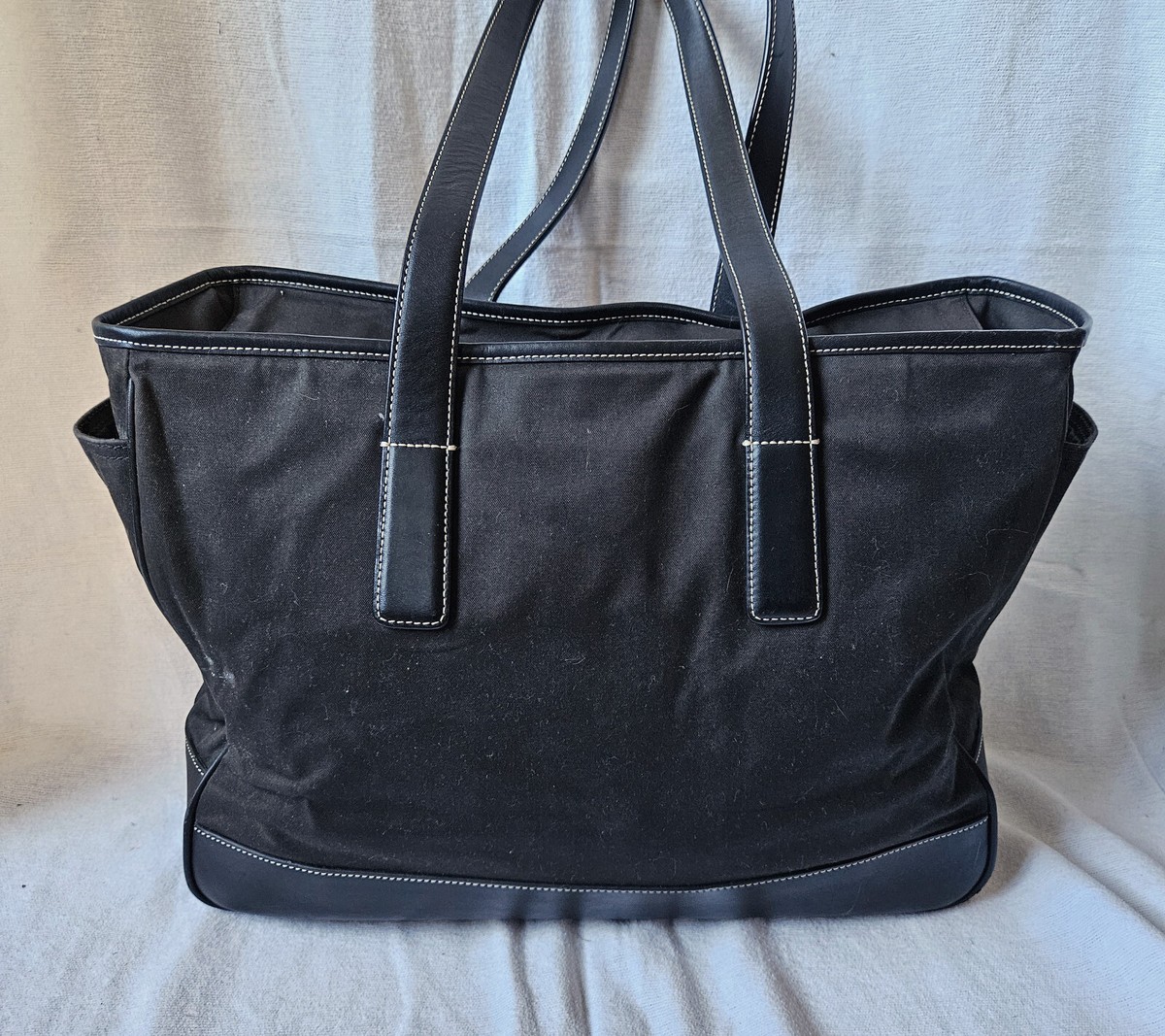 Vintage Coach Hampton Multifunction Tote Diaper Bag Black Canvas