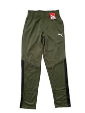 Puma Men's Track Pants Contrast 2.0 Side Stripe Green Size Small
