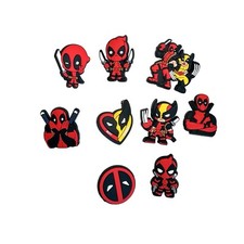 9 PCS WW3 Deadpool  Wolverine Shoe Charms Crocs Marvel Best Friends