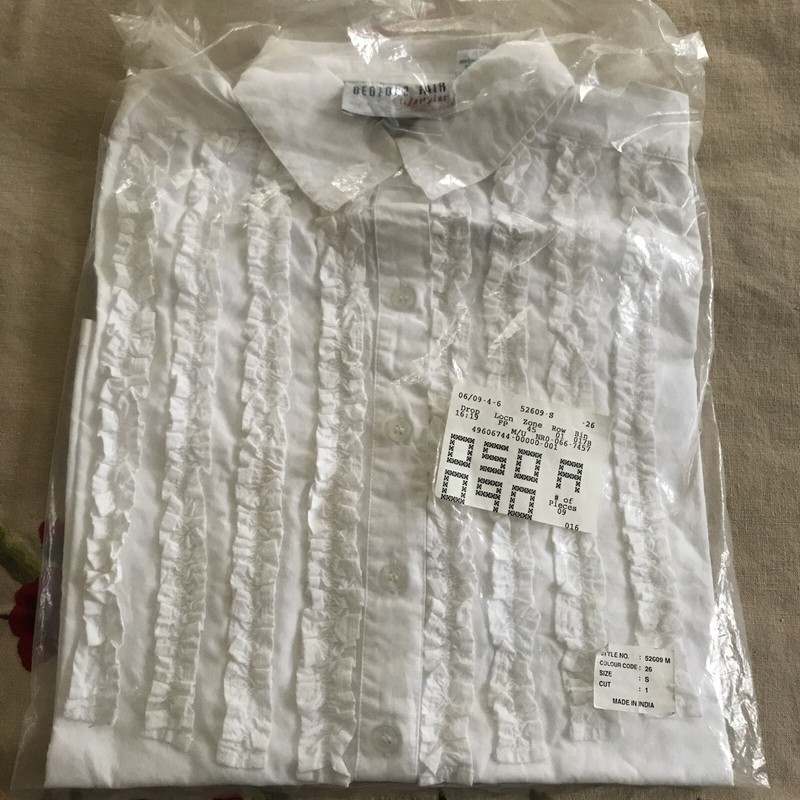 New w/Tags Womens Bedford Fair Blouse 100% Cotton Size S