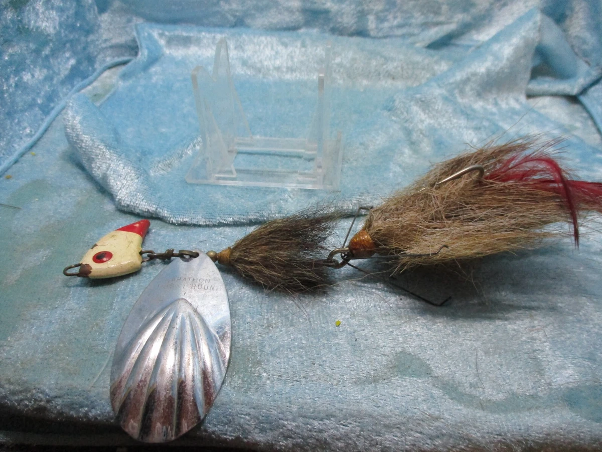 Lot leurre de pêche vintage spinner marathon musky tandem 2 moulage total