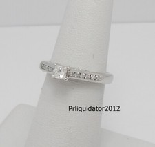 1/2CT NATURAL DIAMOND ANNIVERSARY ENGAGEMENT WEDDING BRIDAL RING 14K WHITE GOLD