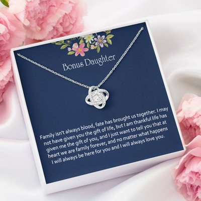 To My Bonus Daughter Necklace With 