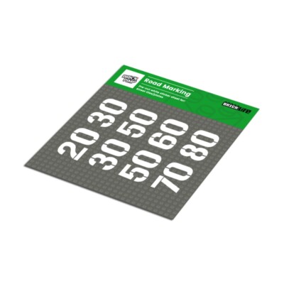 Road Marking - Numbers   STICKER fit for building blocks tiles /60302