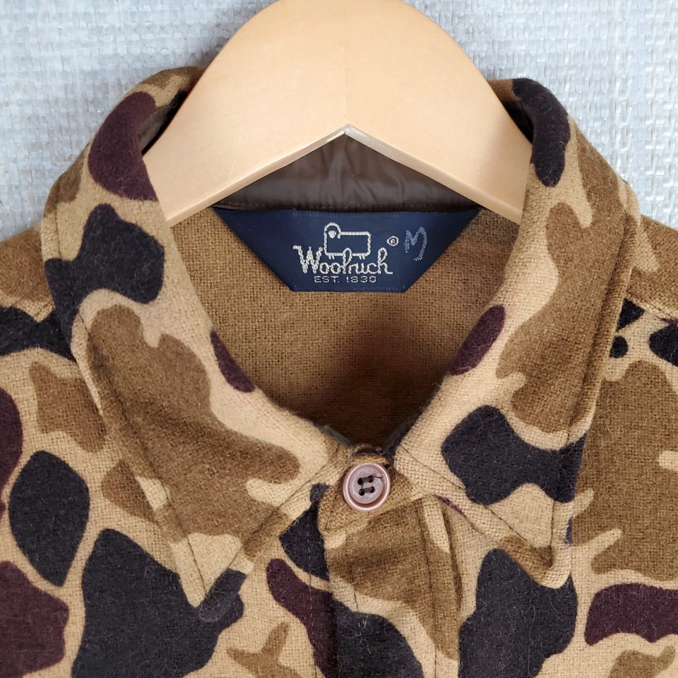 VTG WOOLRICH Size Large 100% Virgin Wool Shirt+Pants Mens Frogskin Camo Hunting - Image 3 of 4