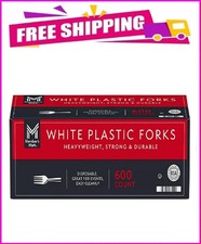Member's Mark White Plastic Forks 600 ct 