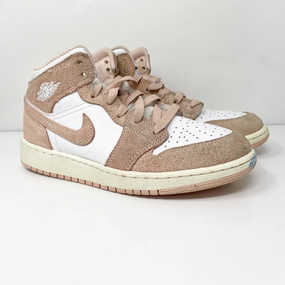 Nike Niños Air Jordan 1 Mid FN7432-161 Blanco Zapatos de Baloncesto Tenis Talla 4.5Y Foto 2 de 4