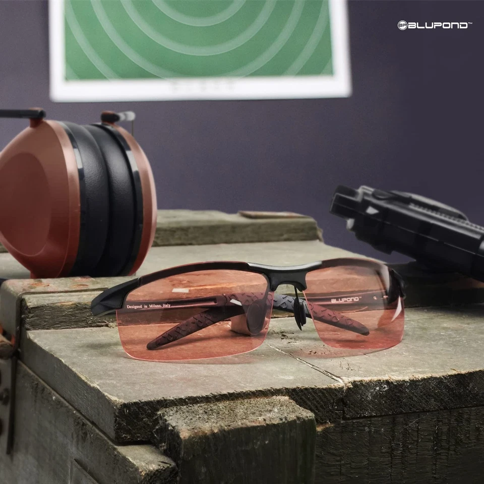 Gafas de tiro para mujer - Gafas de sol de seguridad antiniebla con lentes rosa polarizadas para S... Foto 3 de 4