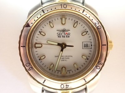 SECTOR 550 No Limits Sapphire Crystal Two-Tone Swiss Made Unisex Wristwatch