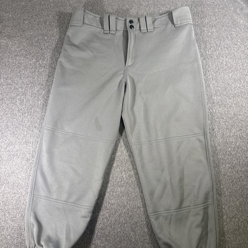 Mizuno Women’s Size Large Performance Softball Pants Grey Elastic Bottom