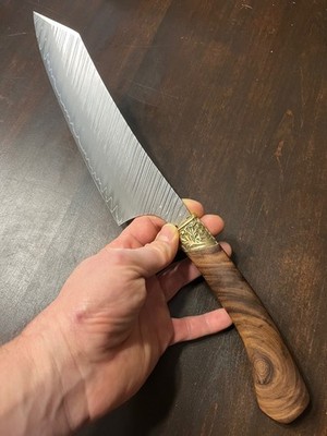 Handmade Professional Chef Knife with Premium Black Walnut Handle