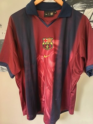 AUTHENTIC Travis Scott x Nike x FC Barcelona Retro 2000/01 Home Skeleton Trikot S
