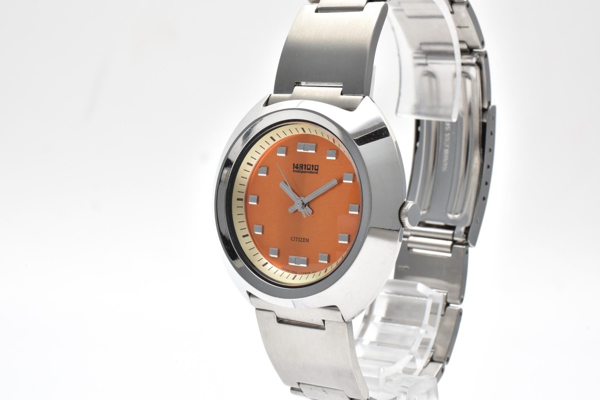 Vintage 1986 [NEAR MINT] Citizen 1481010 Orange 1030-L16266 Men's