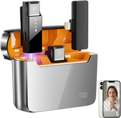 Dual kabelloses Lavalier Mikrofon Audioaufnahmen Mini Mikrofon für iPhone & iPad