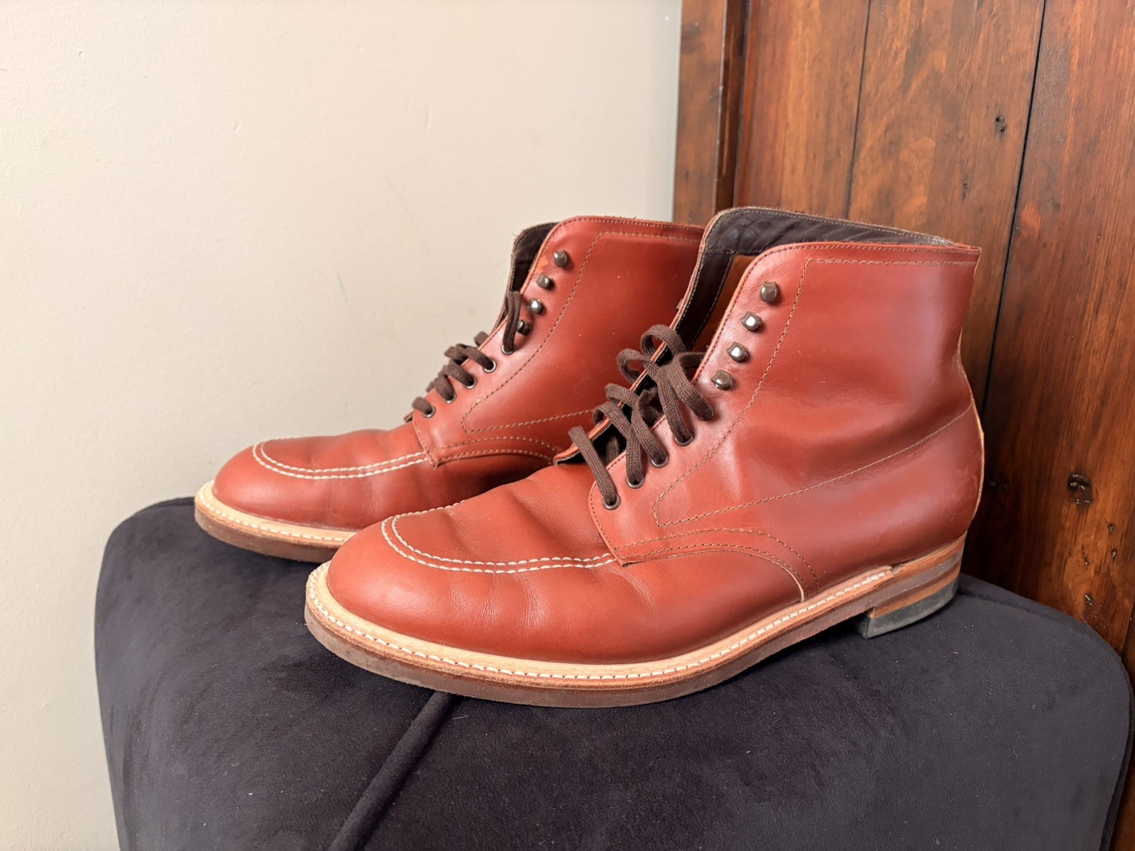 Alden 405 Brown Workboot Calf Indy Boot