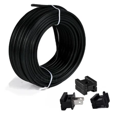 18/2 SPT-1 Wire 50FT with 3PCS Vampire Plugs - Low Voltage Landscape Wire Electr