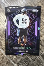 L.J Collier 2019 Panini Obsidian Rookies #180 Electric Etch Purple /75 (RC)