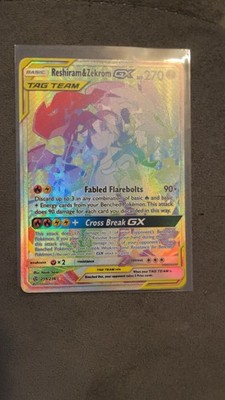 Pokemon Co. Reshiram & Zekrom GX 259/236 Cosmic Eclipse Secret Full Art Holo