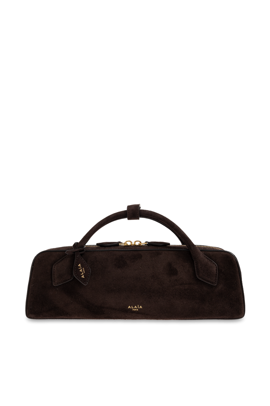 Alaïa Le Teckel Brown Suede Top Handle Bag New