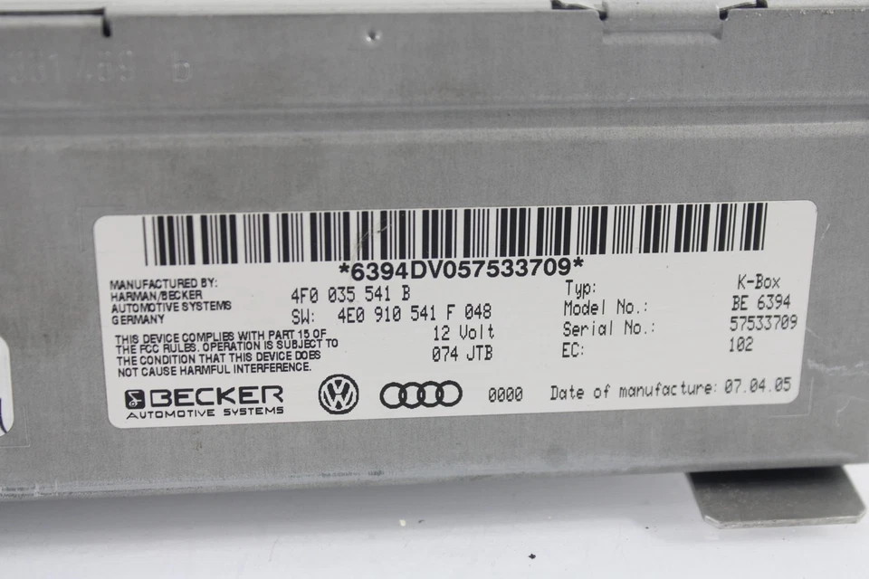 4F0035541B SISTEMA NAVEGACION GPS / 122045 PARA AUDI A6 C6 4F2 3.0 TDI QUATTRO - Imagen 3 de 4