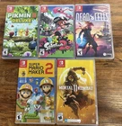 Nintendo Switch Games Bundle Lot - Pikmin 3 Deluxe, Splatoon 2 Mario Maker 2 Etc