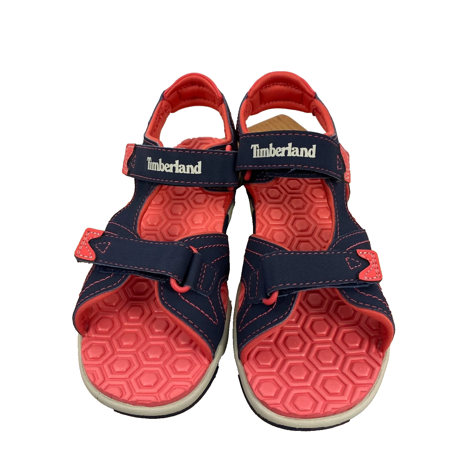 Timberland sandali bambina outdoor 2 cinturini blu e rosa taglia 2 nuovi senza etichette