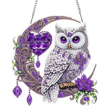 Owl Moon Hanging Diamond Art Kit DIY Craft Home Wall Decor Adult DIY Wall Art