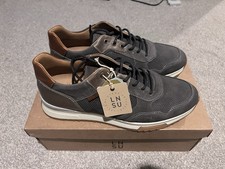 Men’s Fat Face LNSU Axford Grey Casual Trainers Leather /Suede, UK Size 10