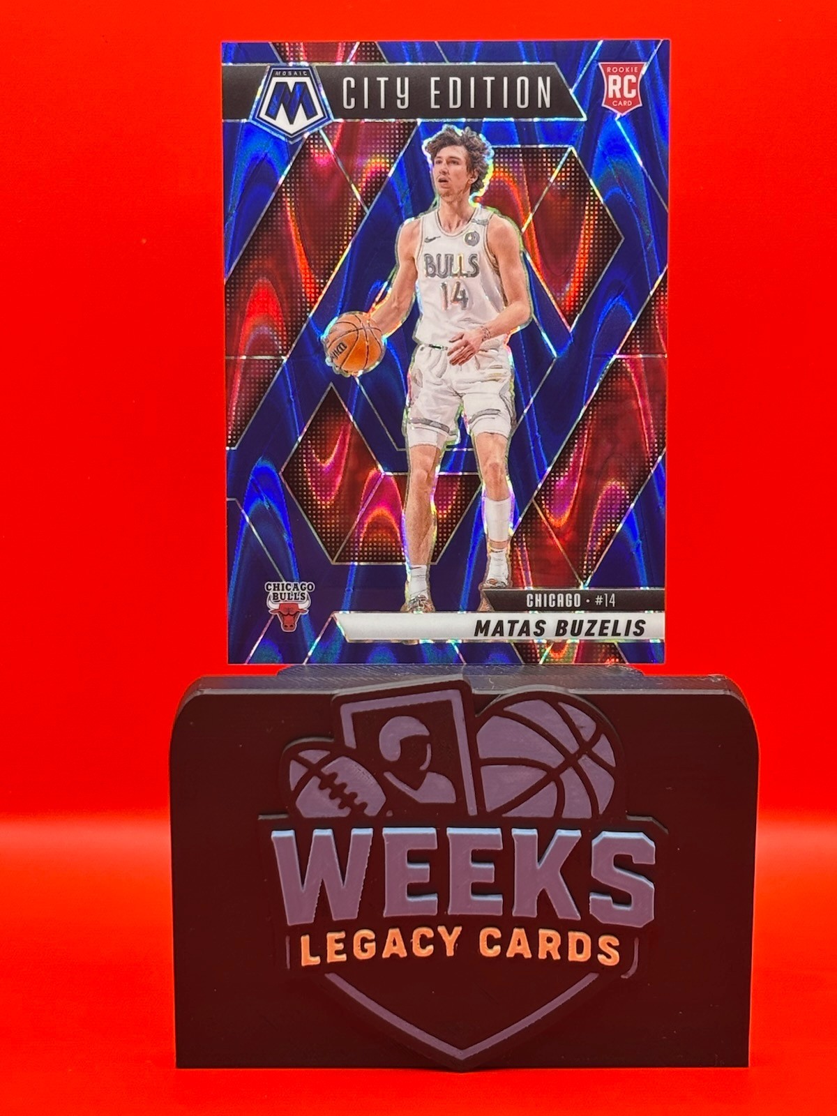 2024-25 Panini Mosaic #273 Matas Buzelis Blue Seismic Mosaic /149