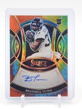 BHAYSHUL TUTEN 2025 SELECT TIE DYE PRIZM ROOKIE AUTO /25 #RSI-BTN JAGUARS Q6707