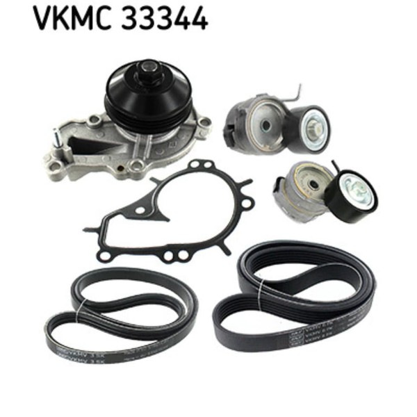 Wasserpumpe + Keilrippenriemensatz Skf Vkmc 33344 FüR Peugeot CitroëN Ds Opel-image