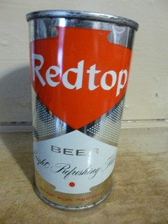 REDTOP_ C V BREWING CO._ FLAT TOP BEER CAN [EMPTY CANS READ DESC.]