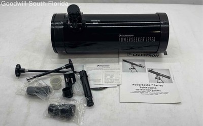 Celestron PowerSeeker 127EQ Black Optical Tube Eyepieces Telescope Not Tested