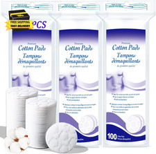 Premium Cotton Pads for Face, 300 Count round Makeup Remover Pads, 100 Pure  N