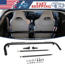 Black 49.0" Universal Iron Racing Safety Seats Belt Chassis Roll Harness Bar Rod