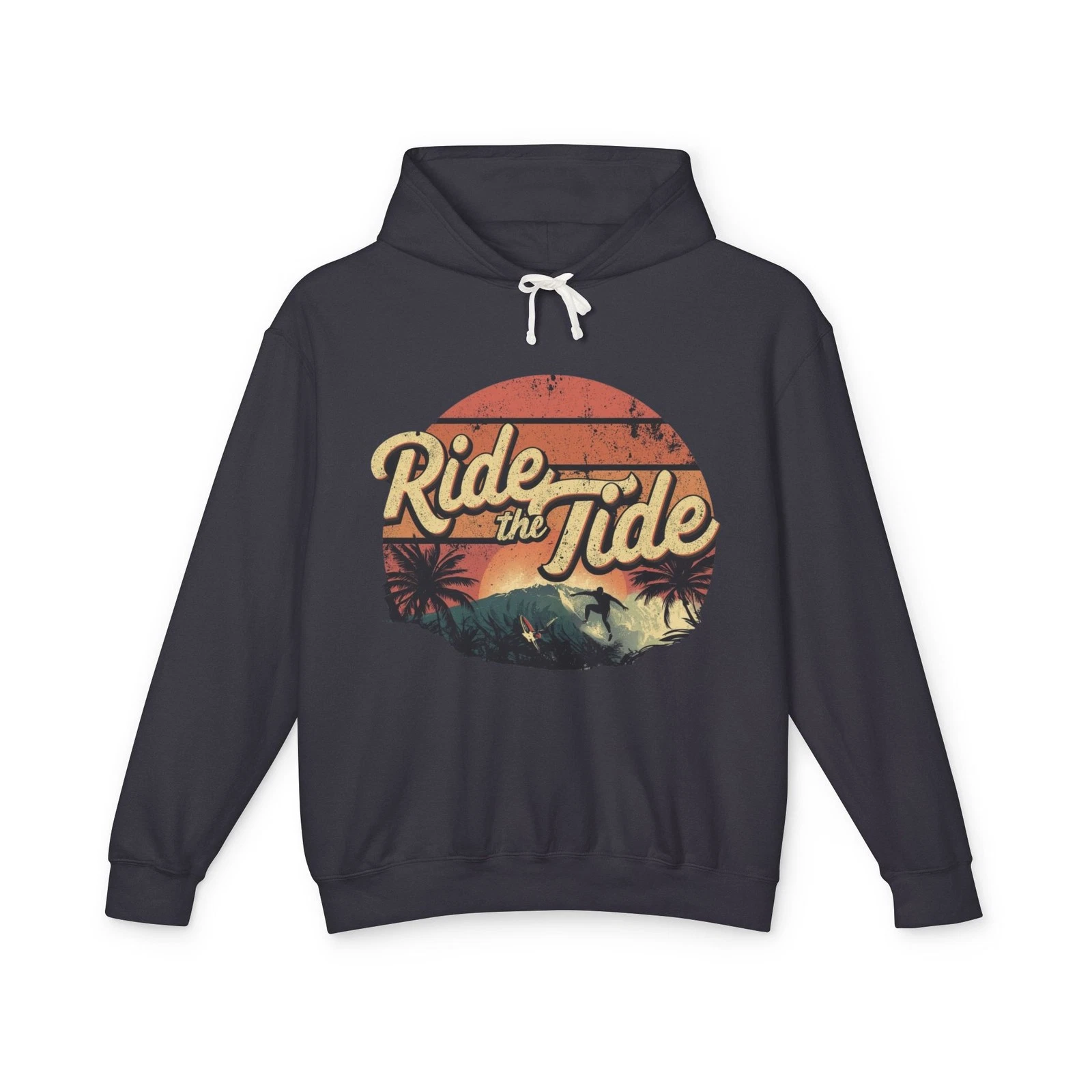 Ride the Tide Unisex Lightweight Hooded Sweatshirt, Beach Hoodie, Summer