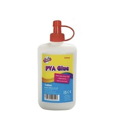 PVA Glue   250ml Childrens Crafts White Dries Clear Non Toxic Art Squeeze Bottle