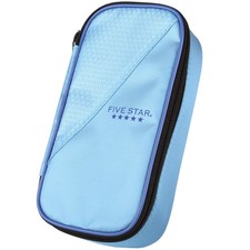 Five Star Pencil Pouch Pen Case High Capacity Zipper Organizer Blue Denim