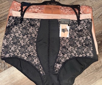 Prima Valentina ~ 3-Pair Women's Brief Underwear Panties Nylon Blend (D) ~ L