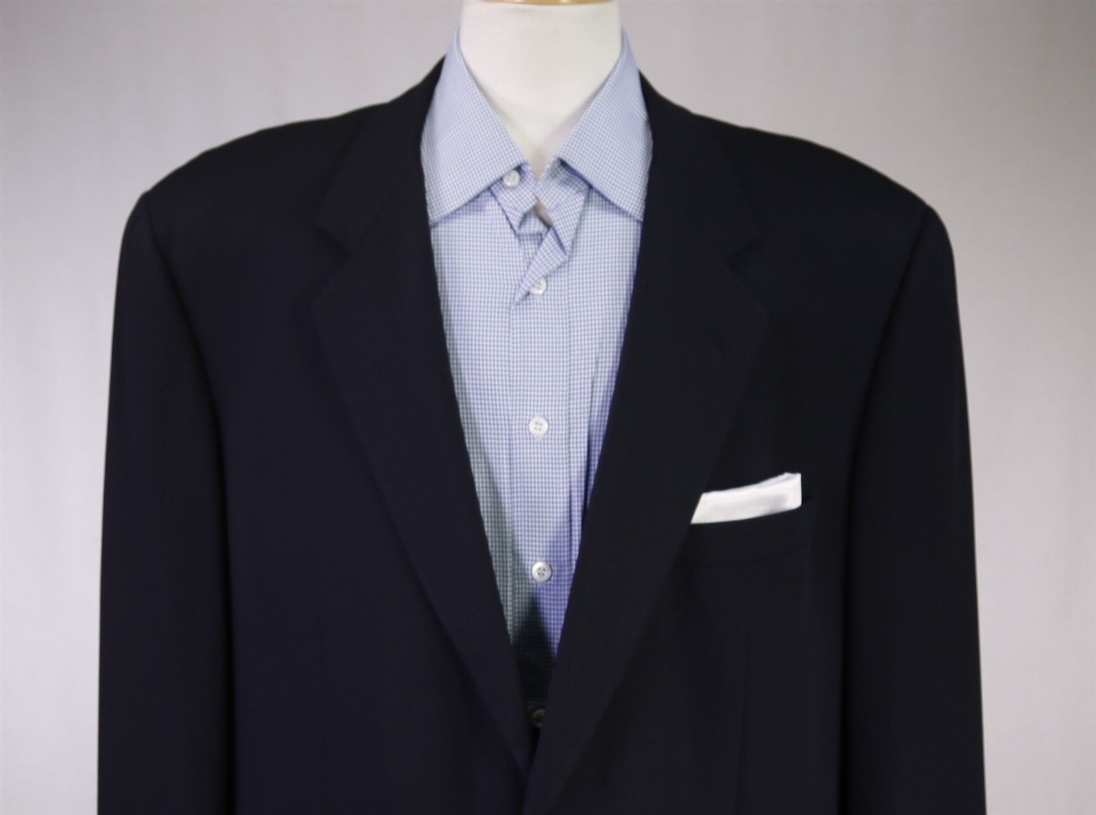 Corneliani Solid Navy Blue 2-Btn Wool Blazer Jack… - image 3